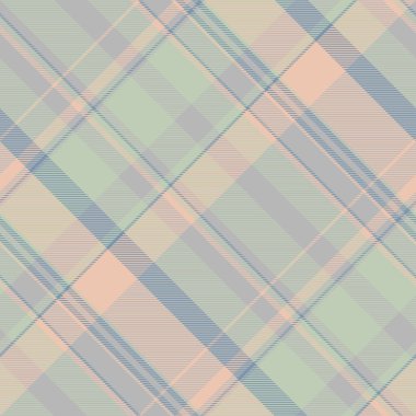 Brezilya desenli tekstil, ağ kontrollü tartan arkaplan. Pastel ve gri renklerde ekose kumaş vektör dokusu at.