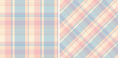 Pastel renklerle ayarlanmış tekstil vektör arkaplan kontrolüyle ekose tartanın desenli desen dokusu.