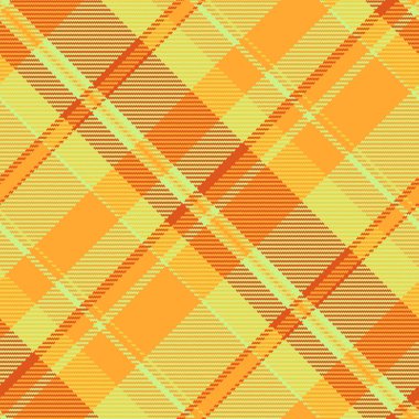 Dikensiz arkaplan desenli ekose kumaş turuncu ve limon renklerinde tartan vektörünü kontrol et.