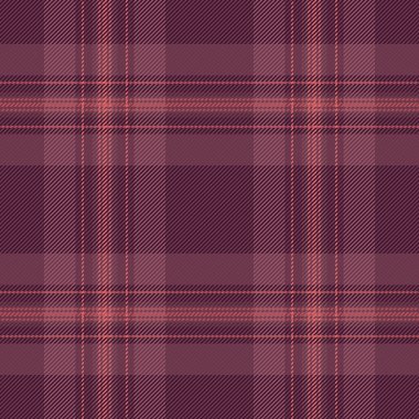 Kumaş arka plan pürüzsüz, 50 'li yaşlarda ekose kumaş. Kırmızı ve pembe renkli tekstil desen vektörünü seç.