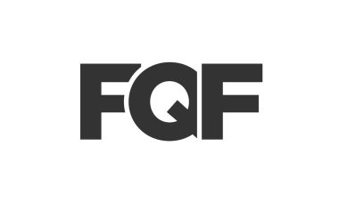 Güçlü ve modern kalın metinli FQF logo tasarım şablonu. Basit ve minimal tipografi içeren ilk tabanlı vektör logosu. Moda şirket kimliği.