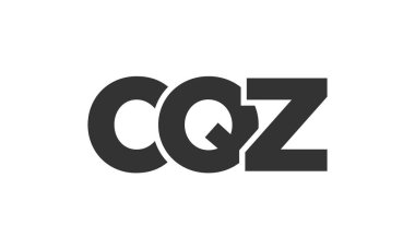 CQZ logo tasarım şablonu güçlü ve modern kalın metin ile. Basit ve minimal tipografi içeren ilk tabanlı vektör logosu. Moda şirket kimliği.