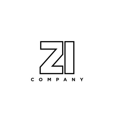 Z ve ben, ZI logo tasarım şablonu. Şirket kimliği için asgari monogram tabanlı logotype.