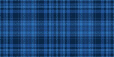 Çoklu doku kumaşı, birincil kusursuz vektör kontrolü. Doğrudan ekose tartan arkaplan deseni mavi ve koyu renkli.