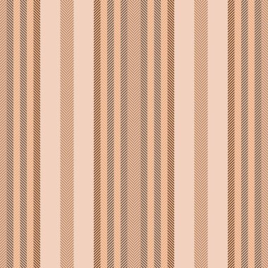 Tişört çizgileri kumaş, italyan dokusu dikişsiz vektör. Işık ve turuncu renkte dikey arkaplan çizgisi karala.