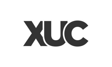 Güçlü ve modern kalın metinli XUC logo tasarım şablonu. Basit ve minimal tipografi içeren ilk tabanlı vektör logosu. Moda şirket kimliği.