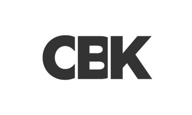 CBK logo tasarım şablonu güçlü ve modern kalın metin ile. Basit ve minimal tipografi içeren ilk tabanlı vektör logosu. Moda şirket kimliği.