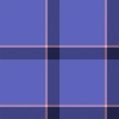 Mavi desenli ekose desenli. Kumaş dokusunu kontrol et. Vektör tekstil baskı tasarımı.