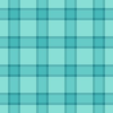 Deri dokusunun tekstil kumaş deseni. Ekose dikişsiz vektör kontrolü ile gök mavisi ve cyan renklerinde..