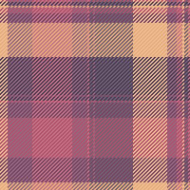 Pastel ve kırmızı renklerde desen desenli tartan vektörü olan ekosesiz arkaplan tekstilini kontrol et.