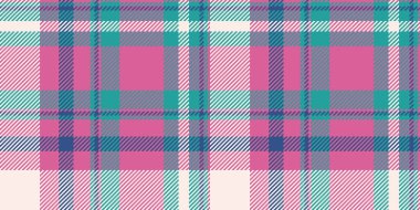 Geometri dokusu tekstil, saten kumaş arkaplan tartan. Aşk desensiz ekoseli pembe ve mavi renkte..
