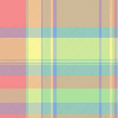 Örnek doku kontrolü tekstil, fabrika arkaplan kumaşı. Estetik vektör deseni ekoseli yeşil ve mavi renklerde..