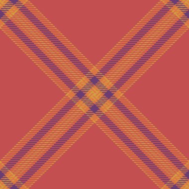 Çağdaş vektör şablonu, lifli dikişsiz ekose kumaş. Web sitesi arkaplan tartan kumaş dokusu kırmızı ve turuncu renklerde.