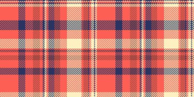 Özel yapım ekose kumaş, erkek tekstil deseni. Yorgan örtüsü arka plan, kırmızı ve açık renkli kusursuz vektör kumaşı.
