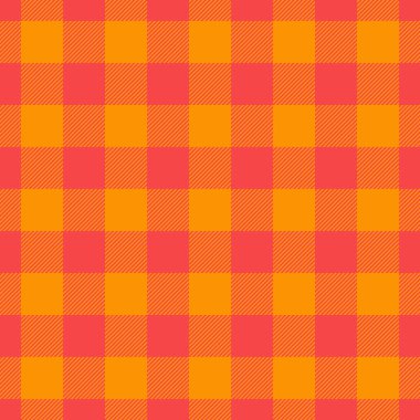 Tekstil desenleri, boyutsuz ekose kumaş. Kırmızı ve parlak renkli yaşlı vektör tartan arkaplan kontrolü.