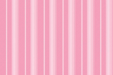 Tekstil dikey arkaplanının çizgi desenli dokusunu ışık ve kırmızı renklerde dikişsiz bir vektör ile çizer.