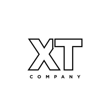 Moda harfi X ve T, XT logo tasarım şablonu. Şirket kimliği için asgari monogram tabanlı logotype.