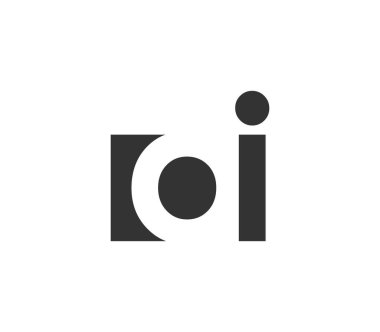 Yapay zeka yaratıcı geometrik başlangıç tabanlı modern ve minimal logo. i modayı takip eden yazı tipleri.