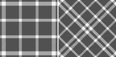 Tartsız ekoseli arka plan ile vektör desenli tekstil dokusunu kontrol et. Renkli moda seçimleri için tek renkli renklerde ayarlanmış canlı görünüm.