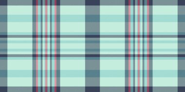 Diğer ekoseli kumaş, ev yapımı tekstil desenleri. Yaz zamanı vektörü dokuyu açık ve mavi renkte kontrol et.