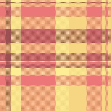 Ekran kumaşı desenli ekose kumaş, iç mekan desenli tekstil. Kırmızı ve kehribar renklerinde kusursuz vektörü seç.