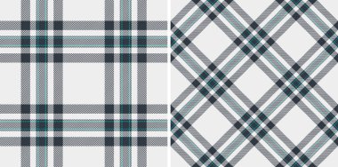 Ekose desenli kumaş dokusu ve tekstil tartan arka plan vektörü. Daire dekorasyonu fikirleri için koyu renkli ayarlar.