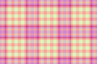 Ekose desenli kumaş deseninin doku vektörünü kırmızı ve açık renkli tartan kumaş arkaplanıyla kontrol et.