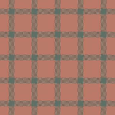 Warp kumaşı arka plan ekoseli, tartan desenini kontrol edin. Kırmızı ve pastel renklerde birincil tekstil vektörü pürüzsüz desen.