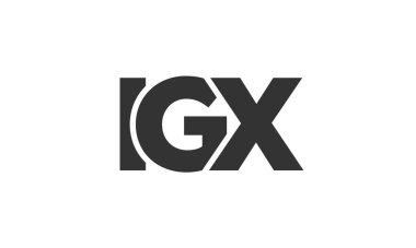 IGX logo tasarım şablonu güçlü ve modern kalın metin ile. Basit ve minimal tipografi içeren ilk tabanlı vektör logosu. Moda şirket kimliği.