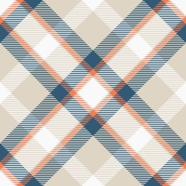 Yumuşak kumaş şablonu kontrolü, post doku dikişsiz. Jersey tartan arkaplan vektör ekoseli açık ve beyaz renklerde.
