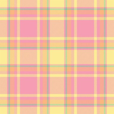 Ekose desenli sarı desenli. Kumaş dokusunu kontrol et. Vektör tekstil baskı tasarımı.