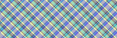 Podyum tekstil arka plan ekoseli, kumaş kumaş ekose sipariş et. Pastel ve çivit renginde yeni kusursuz şablon kontrol vektörü.