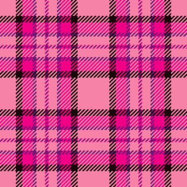 Kırmızı ve parlak renklerde tekstil kumaş ekoseli arka plan tartan denetiminin kusursuz desen vektörü.