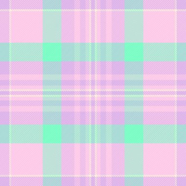 Sanat dokusunu kontrol et kumaş, dokuma kumaş tartan vektörü. Elbise ekoseli arka plan deseni ışık ve nane renginde pürüzsüz.