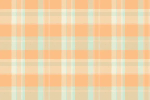 stock vector Tee textile fabric check, mexico background tartan seamless. Femininity texture vector plaid pattern in orange and light color.