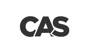 Güçlü ve modern kalın metin ile CAS logo tasarım şablonu. Basit ve minimal tipografi içeren ilk tabanlı vektör logosu. Moda şirket kimliği.