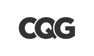 Güçlü ve modern kalın metinli CQG logo tasarım şablonu. Basit ve minimal tipografi içeren ilk tabanlı vektör logosu. Moda şirket kimliği.