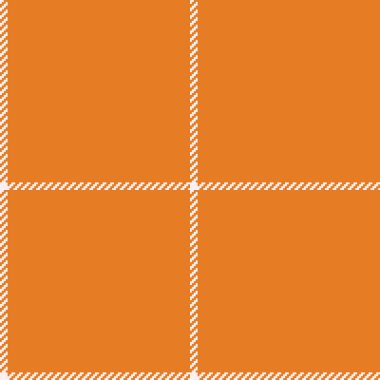 Çin 'in yeni yıl desenli dikişsiz vektörü, yün kumaş dokusunu kontrol et. Turuncu ve beyaz renk paletiyle harika tekstil arkaplan ekoseli..