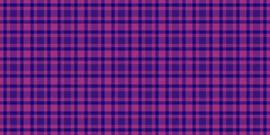 Drapery tekstil dikişsiz arka plan, İngiliz kumaş dokusu vektörü. Pembe ve mavi renk paletinde tartan desenli ekose denetimi.