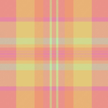 Panjabi tartan desen vektörü, 60 'ların kumaş kontrolü. Sert ekoseli tekstil arka planı kırmızı ve kehribar rengi palette pürüzsüz.