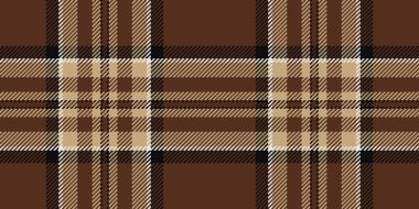 En iyi tartan kontrolü, kumaş arkaplan dokusu. Turuncu ve siyah renk paletinde ikonik desensiz tekstil ekoseli.