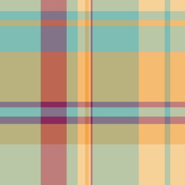 Drapery ekose desen vektörü, hasat arkaplan tartan kontrolü. Pastel ve sarı renk paletinde pürüzsüz tekstil kumaşı yazdırılıyor.