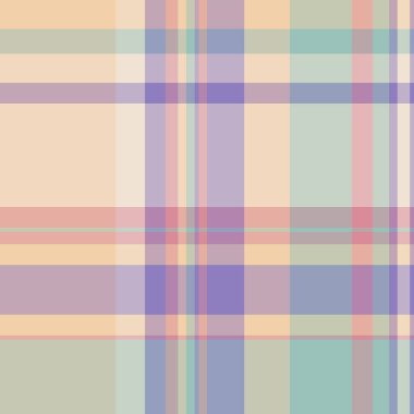 Malzeme dokusu vektör geçmişi, ön desen ekose kontrolü. Erkek gömleği, tartan kumaş, pastel kumaş ve açık renk paleti..