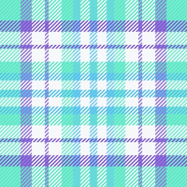 Lüks, dikişsiz şablon kontrolü, kurdele vektör dokusu kumaşı. Kılavuz tekstil arkaplan tartanı mavi ve mavi renk paletinde.