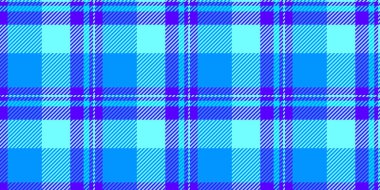 Düğün vektörünün pürüzsüz dokusu, kalın ekose kumaşı. Rug tartan desenli kumaş arkaplanı parlak ve gök mavisi renk paletinde.