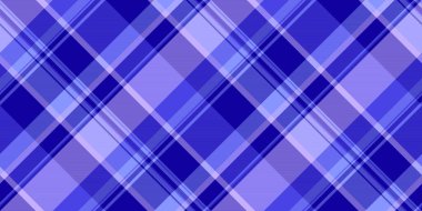 Hippi tartan vektörü pürüzsüz, köpek dişi tekstil desenli. Ekose kumaş desenini çivit ve mavi renk paletinde kontrol et.