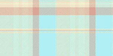 Değişik kumaşlar, ekoseli kumaşlar, diğer doku vektör desenleri. Açık renkli ve soluk turkuaz renk paletinde mutlu tartan tekstil kontrolü.