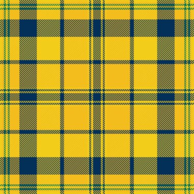 Karnaval tekstil desenli taşıyıcı, desenli ekosesiz. Kumaş kumaş arka plan tartan denetimi sarı ve cyan renk paleti ile.