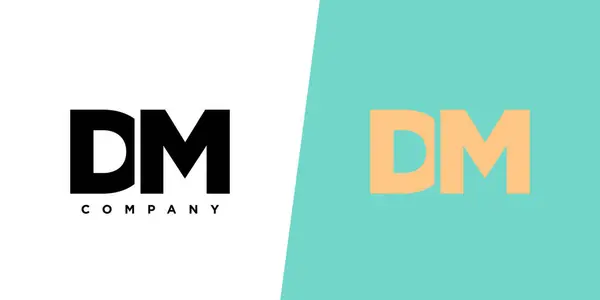 stock vector Letter D and M, DM logo design template. Minimal monogram initial based logotype.