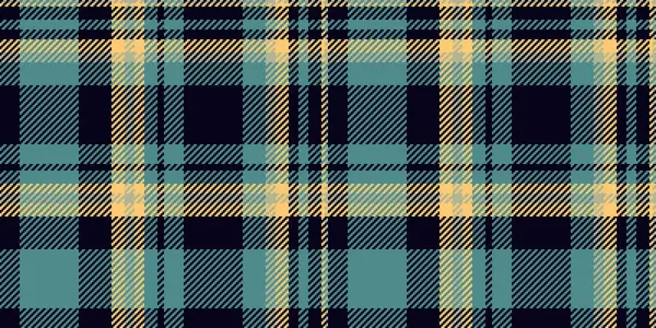 Rahat ekose desenli, dikişli arka plan dikişsiz. Minimalist vektör kumaş siyah ve cyan renk paletinde tartan tekstil.